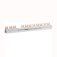 Шина фазна Hager 3P 10мм² 12M (1xПЗВ 4п + 8хАвт.Вим. 1п) KDN363F