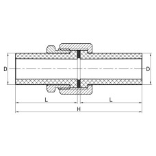 Розбірне різьбове з'єднання Koer K0281.PRO - 32 PPR (KP2925)