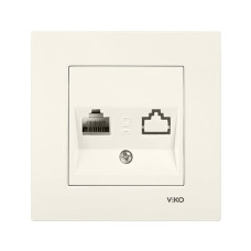 Розетка комп'ютерна Viko Karre RJ 45 крем