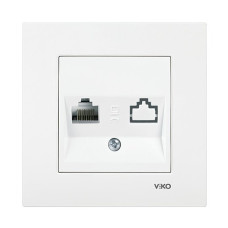 Розетка комп'ютерна Viko Karre RJ 45 біла