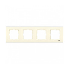 Рамка чотиримісна горизонтальна Viko Karre крем