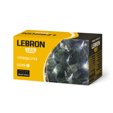 LED гірлянда LEBRON сітка 1,5х1,5м, 120LED, біла, IP20