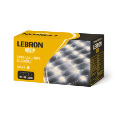 LED гірлянда LEBRON штора водоспад 2х2м, 192LED, біла, IP20