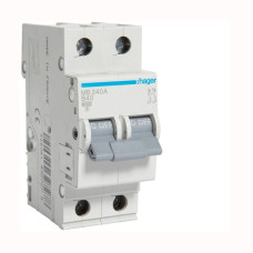 Автоматичний вимикач Hager MBN240 2P 6kA B 40A 2M