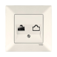 Розетка комп'ютерна RJ-45 VIKO MERIDIAN кремова