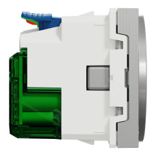 Розетка з USB тип С, 10,5 Вт, 2 модулі, алюміній Schneider Unica New NU301730