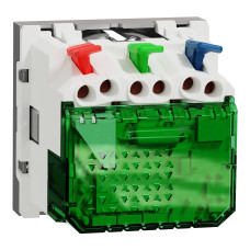 Розетка з USB тип С, 10,5 Вт, 2 модулі, алюміній Schneider Unica New NU301730