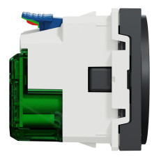 Розетка з USB тип С, 10,5 Вт, 2 модулі, антрацит Schneider Unica New NU301754