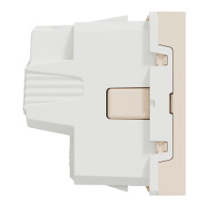 Розетка із заземленням без шторок 16А гвинтовий затискач бежева Schneider Electric Unica New NU303644