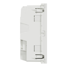 Розетка подвійна 45° із заземленням та шторками біла Schneider Electric Unica New NU306718А