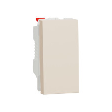 Вимикач кнопковий, 1-клавішний 1 модуль 10A бежевий Schneider Unica New NU310644
