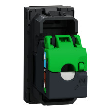 Розетка комп'ютерна одинарна RJ45, 5 UTP, 1 модуль антрацит Schneider Unica New NU341054