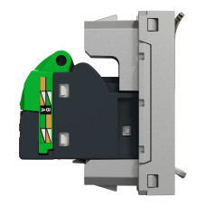 Розетка комп'ютерна одинарна RJ45, 6 STP, 1 модуль алюміній Schneider Unica New NU341630