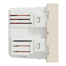 Розетка USB подвійна 2.1А 2 модулі бежева Schneider Electric Unica New NU341844