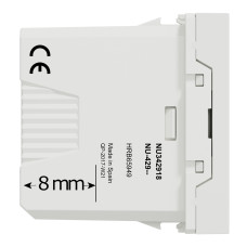 USB-конектор 1 модуль білий Schneider Unica New NU342918