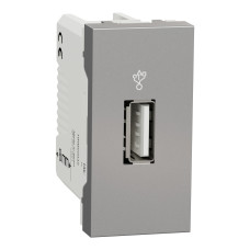 USB-конектор 1 модуль алюміній Schneider Unica New NU342930