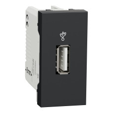 USB-конектор 1 модуль антрацит Schneider Unica New NU342954