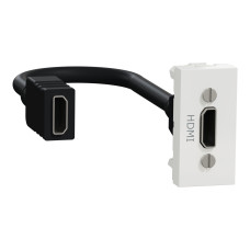 Розетка HDMI, 1 модуль білая Schneider Unica New NU343018