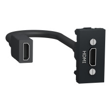 Розетка HDMI, 1 модуль антрацит Schneider Unica New NU343054