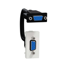 Розетка HD15 female (VGA) 1 модуль біла Schneider Unica NEW NU343218