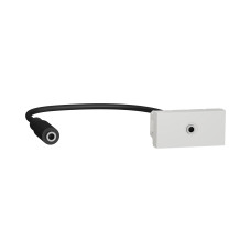 Розетка Minijack 1 модуль біла Schneider Unica New NU343318