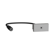 Розетка Minijack 1 модуль алюміній Schneider Unica New NU343330