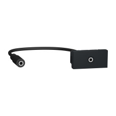 Розетка Minijack 1 модуль антрацит Schneider Unica New NU343354