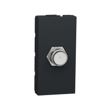 Розетка TV Coaxial F-type 1 модуль антрацит Schneider Unica New NU346854