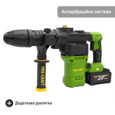 Акумуляторний перфоратор Procraft PHA50 Кейс (з 1 АКБ и ЗП)