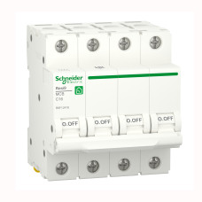 Автоматичний вимикач RESI9 Schneider Electric 16 A, 4P, С, 6kA R9F12416