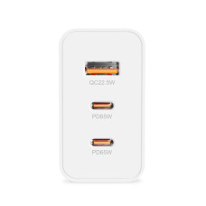 Зарядний пристрій TITANUM CH65PRO GaN 65W 2xUSB-C+USB-A White (TA-CH65PRO-W)