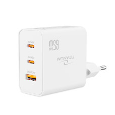 Зарядний пристрій TITANUM CH65PRO GaN 65W 2xUSB-C+USB-A White (TA-CH65PRO-W)