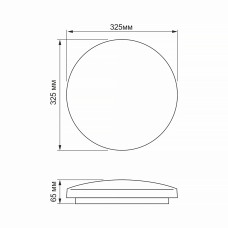 LED світильник настінно-стельовий TITANUM 24W 5000K Криві лінії