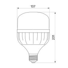 LED лампа TITANUM A138 50W E27 6500К