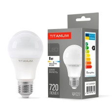 LED лампа TITANUM A60 8W E27 4100K 