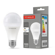 LED лампа TITANUM A65 15W E27 4100K 