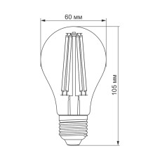 Світлодіодна лампа TITANUM Filament A60 7W E27 4100K