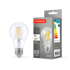 Світлодіодна лампа TITANUM Filament A60 7W E27 4100K
