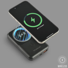 Повербанк з бездротовою зарядкою 10000mAh TITANUM MA02 22.5W Black