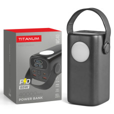 Повербанк 40000mAh TITANUM WC40 PD65W Black 