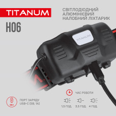 Налобний світлодіодний ліхтарик TITANUM TLF-H06 800Lm