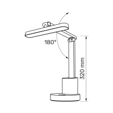 LED лампа настiльна з акумулятором TITANUM TLTF-014W 10W 3000-6000K