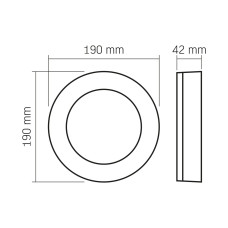 LED світильник ART IP65 круглий VIDEX 15W 5000K Black VL-BHFR-155B