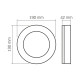 LED світильник ART IP65 круглий VIDEX 15W 5000K Black VL-BHFR-155B