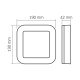 LED світильник ART IP65 квадратний VIDEX 15W 5000K Black VL-BHFS-155B