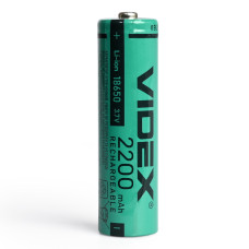 Акумулятор Videx літій-іонний 18650 (без захисту) 2200mAh bulk