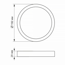 LED Світильник круглий накладний VIDEX 18W 5000K Black