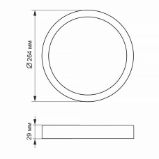 LED Світильник круглий накладний VIDEX 24W 5000K Black