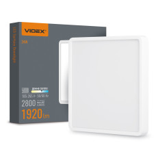 LED Світильник квадрат накладний VIDEX 24W 5000K White