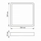 LED Світильник квадрат накладний VIDEX 24W 5000K White